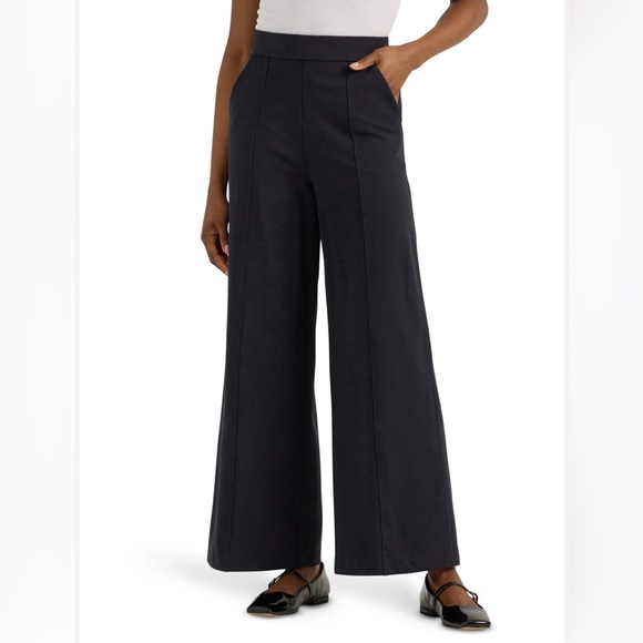 Lee Women's Lee Layers wide leg High Rise Pull On Pant Sz 18 medium black - Picture 1 of 14